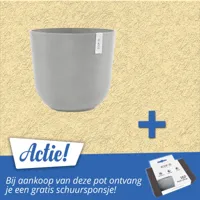 Ecopots Oslo kunststof bloempot Wit/Grijs - Ø 42,8 cm - thumbnail