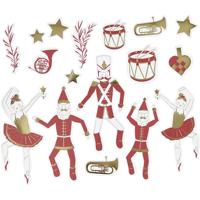 Vivi Gade Labels, afm 2,2x12,5 cm, goud, rood, wit, 57 stuk/ 1 doos - thumbnail