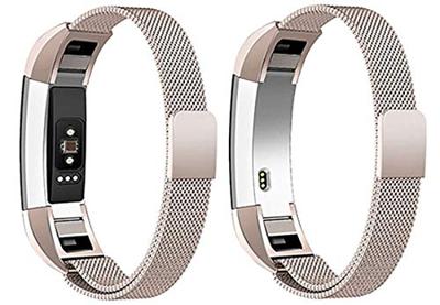 FitBit Alta HR Milanese bandje - Maat: Large - Vintage goud FitBit Alta HR Milanese bandje - Maat: Large - Vintage goud