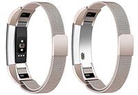 FitBit Alta HR Milanese bandje - Maat: Large - Vintage goud - thumbnail