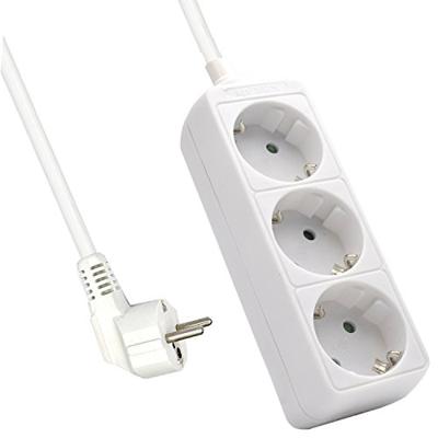 3-voudige Stekkerdoos zonder Schakelaar Ewent EW395 3680W Kleur Wit - thumbnail