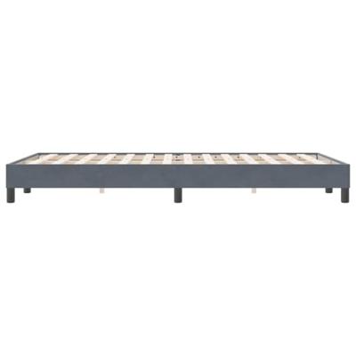 Boxspring zonder matras fluweel donkergrijs 120x220 cm