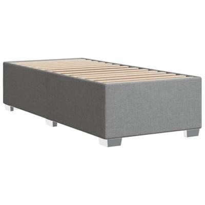 Bedframe zonder matras 90x200 cm stof lichtgrijs