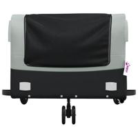 Fietstrailer 45 kg ijzer zwart en grijs - thumbnail