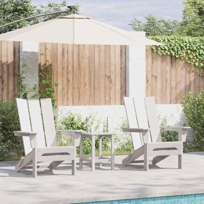 Tuinstoel 2 pcs Wit 80.5 x 74.5 x 92 cm Polyetheen