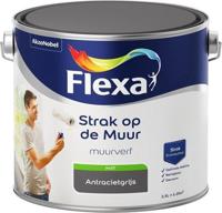 Flexa Strak op de Muur Muurverf - Mat - 2,5 liter - Antraciet - thumbnail