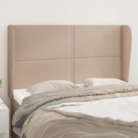 Hoofdbord met randen 147x23x78/88 cm kunstleer cappuccinokleur - thumbnail