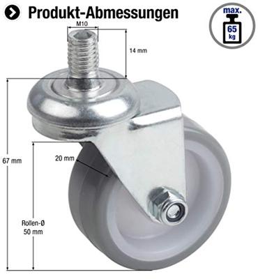 Metafranc Zwenkwiel 50Mm Pu + Schroeven W - WU0802890 Metafranc Zwenkwiel 50Mm Pu + Schroeven W - WU0802890