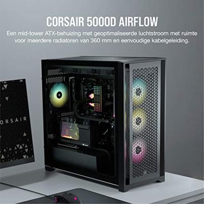 Corsair 5000D AIRFLOW Midi-tower PC-behuizing Zwart