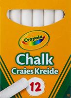 Crayola bordkrijt wit, 12st. - thumbnail