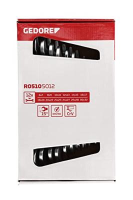 Gedore R05105012 | Dubbele steeksleutelset | lang| SW 6-32 mm | 12-delig - 3300960 - thumbnail