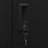 Zadelkast 53x53x140 cm staal zwart - thumbnail