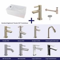 Fonteinset Chepri Mini Xxs 30,5X18X11 cm Links RVS Aqua Splash - thumbnail