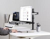 SpeaKa Professional SP-MM-302 Monitorbeugel Aantal monteerbare displays: 2 Display(s) 33,0 cm (13) - 81,3 cm (32) Zwart Draaibaar, In hoogte verstelbaar, - thumbnail