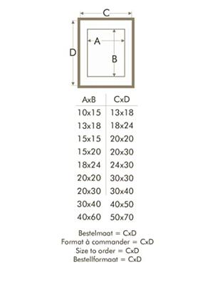 Deknudt Witte houten kader om objecten in te lijsten 18x24 S223K1