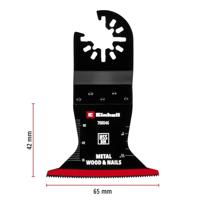 Einhell 708046 Tauchsägeblatt BIM Met, 65mm Bimetaal Multitool toebehorenset 65 mm 1 stuk(s) - thumbnail