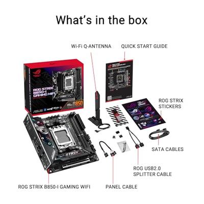 Moederbord - ASUS - ROG STRIX B850-I GAMING WIFI - AMD B850 - AM5 mini ITX-slot - thumbnail
