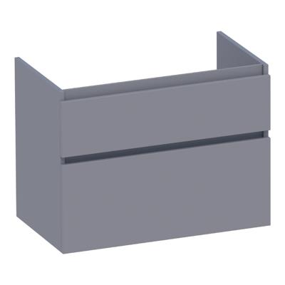 Brauer Delight - Onderkast - 80 cm - met 2 Softclose Lades Greeploos en 1 Sifon Uitsparing - Mat Grijs