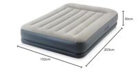 Intex 64118ND Pillow Rest Mid-Rise 2-Persoons Luchtbed 152x203x30 cm + Ingebouwde Pomp Grijs/Blauw - thumbnail