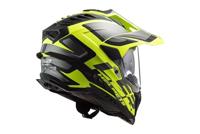LS2 endurohelm "mx701 explorer alter", uitneembaar en wasbaar, rescue wangkussentjes, micrometrische sluiting, verwijderbare helmtop, voorbereiding voor helmcommunicatie, pinlock 70 maxvision™. helmet mx701 explorer alter xl bl./yel.matt - thumbnail