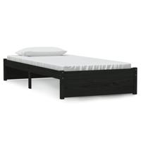 Bedframe massief hout zwart 90x190 cm 3FT Single - thumbnail