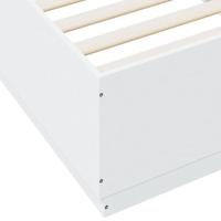 Bedframe met LED-verlichting bewerkt hout wit 90x200 cm - thumbnail