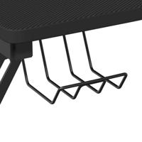 VidaXL Gamingbureau met y-vormige poten 90x60x75 cm zwart - thumbnail