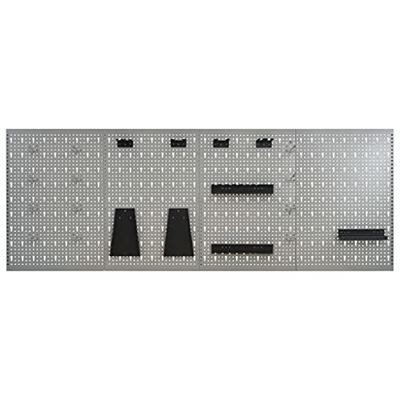 VidaXL Gaatjespaneel wandgemonteerd 4 st 40x58 cm staal
