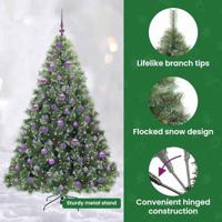 VidaXL Kunstkerstboom met 300 led met standaard groen 180 cm pe en pvc - thumbnail
