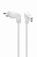 Netsnoer (C7) wit met haakse stekkers, 2.5 meter - thumbnail