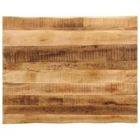 Tafelblad met natuurlijke rand 90x80x2,5 cm massief mangohout - thumbnail