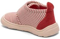 Blotevoetenschoenen voor kinderen BAREFOOT BASIC BISGAARD rood, gestreept - thumbnail
