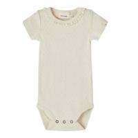 LIL' ATELIER BABY romper met ajour dessin Safran creme - thumbnail