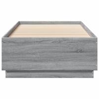 Bedframe met LED-verlichting grijs sonoma eikenkleurig 90x200cm - thumbnail
