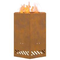 Vuurkorf Bruin 38 x 38 x 51 cm Cortenstaal - thumbnail