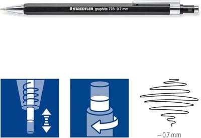 Staedtler 778 07-9 Vulpotlood 0.7 mm Hardheid: B