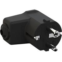 Bachmann 960.102 Haakse stekker met randaarde Polypropyleen 250 V Zwart IP20 - thumbnail
