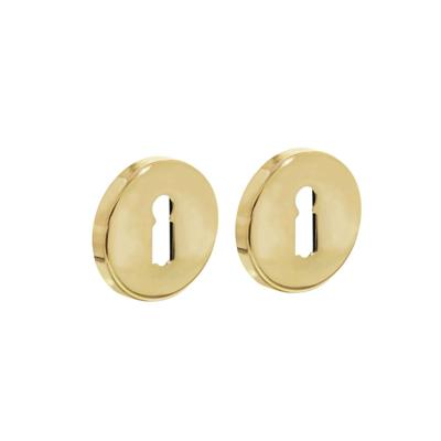 Intersteel rozetten met sleutelgat verdekt 49x7mm - messing gelakt