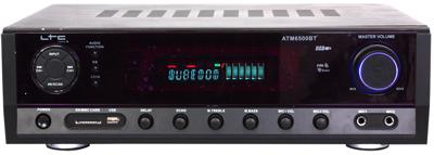 LTC - ATM6500BT - 2 x 50W HIFI Stereo Versterker - USB, SD en Bluetooth - Zwart