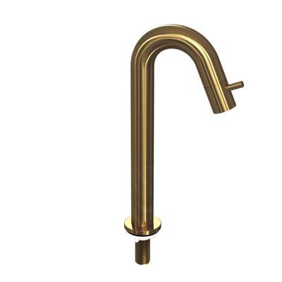 INK - Fonteinkraan Staand Gebogen Hoog Model - Br. Goud Mat