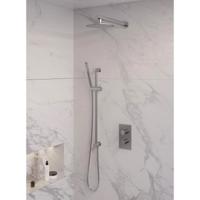 Inbouw Regendouche Set Brauer Brushed Edition Wanduitloop Ronde Hoofddouche 20 cm Met Glijstang RVS Look Brauer - thumbnail