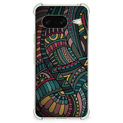 Google Pixel 8 Doorzichtige Silicone Hoesje Aztec