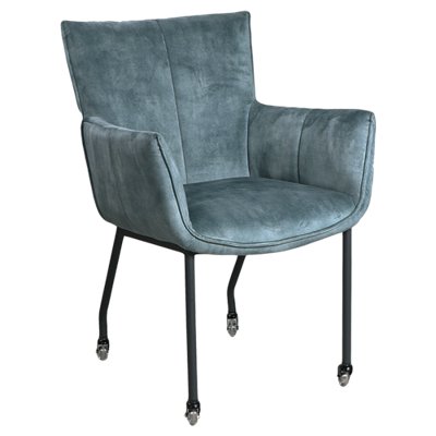 Eetkamerstoel Toon - J'adore 20 Velvet Aqua