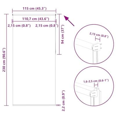 Rolgordijn verduisterend 115x230 cm stofbreedte 110,7 cm wit Rolgordijn verduisterend 115x230 cm stofbreedte 110,7 cm wit
