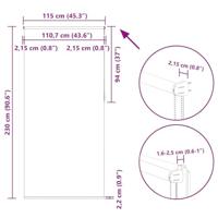 Rolgordijn verduisterend 115x230 cm stofbreedte 110,7 cm wit - thumbnail