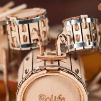Robotime 3D Houten Puzzel Muziekinstrument Drumstel - thumbnail