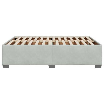Bedframe zonder matras 140x200 cm fluweel lichtgrijs - thumbnail
