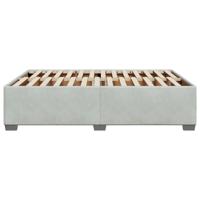 Bedframe zonder matras 140x200 cm fluweel lichtgrijs - thumbnail