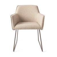 Jesper Home Eetkamerstoel 'Hofu' Slide Rose Gold, kleur Wild Walnut - thumbnail