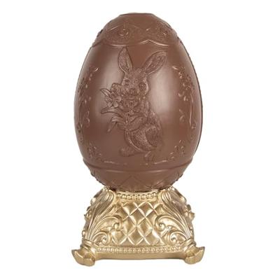Clayre & Eef Decoratie Beeld Ei 25 cm Bruin Polyresin Paasdecoratie